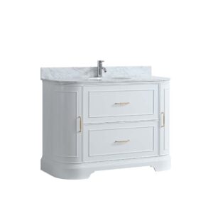 Regency White Marble Curved 1200