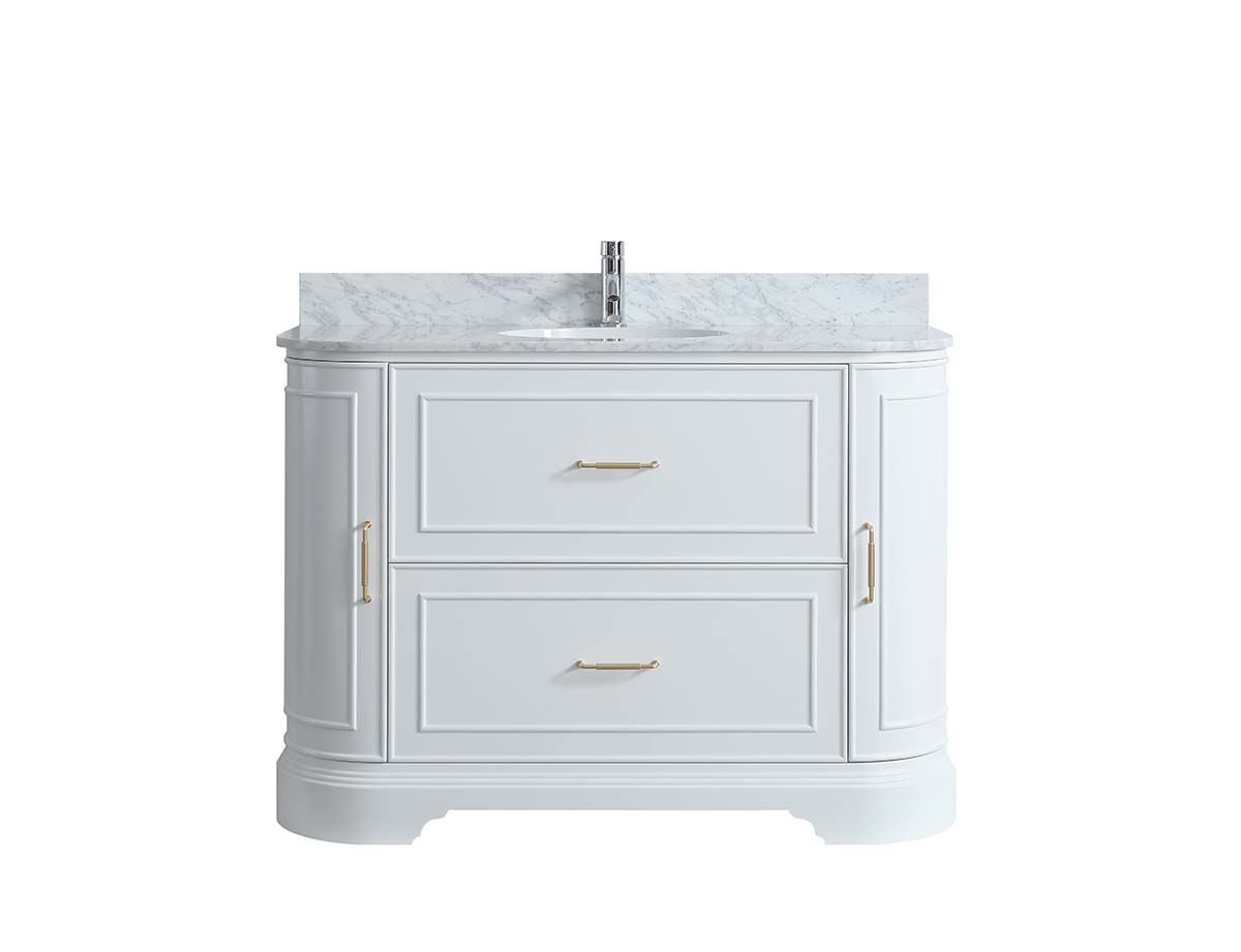Regency White Marble Curved 1200 - Image 2