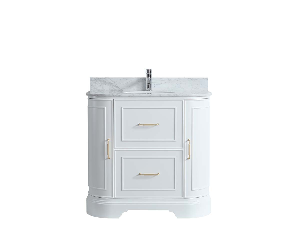 Regency White Marble Curved 900