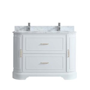 Regency White Marble Curved Double 1200